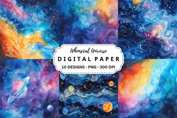 Download Watercolor Whimsical Universe Background - Universe Collection